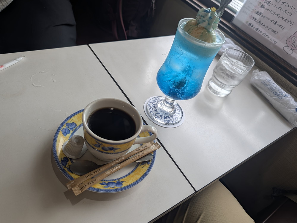 ソーダフロートのメニュー